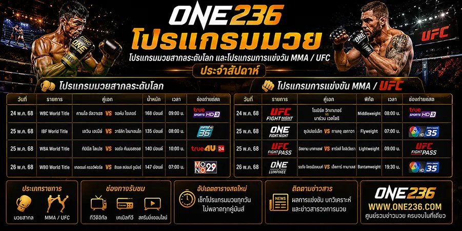 โปรแกรมมวย