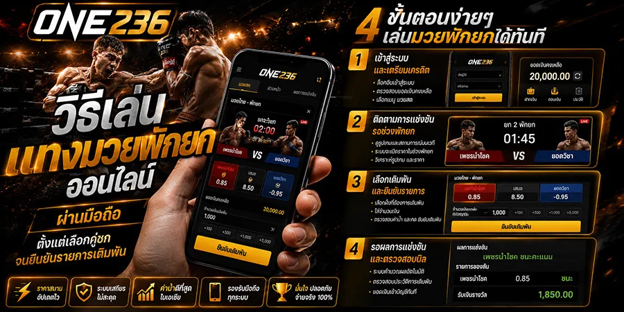 วิธีเล่น แทงมวยพักยกออนไลน์ ผ่านมือถือ