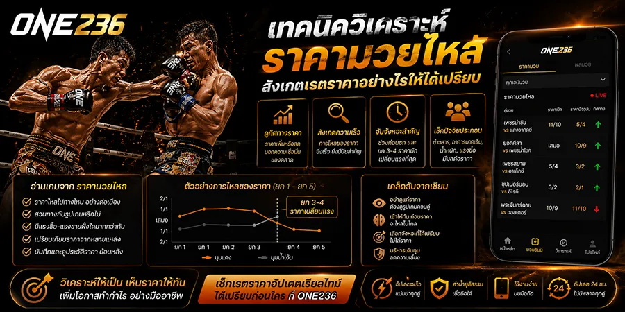 เทคนิควิเคราะห์ ราคามวย ไหล สังเกตเรตราคาอย่างไรให้ได้เปรียบ