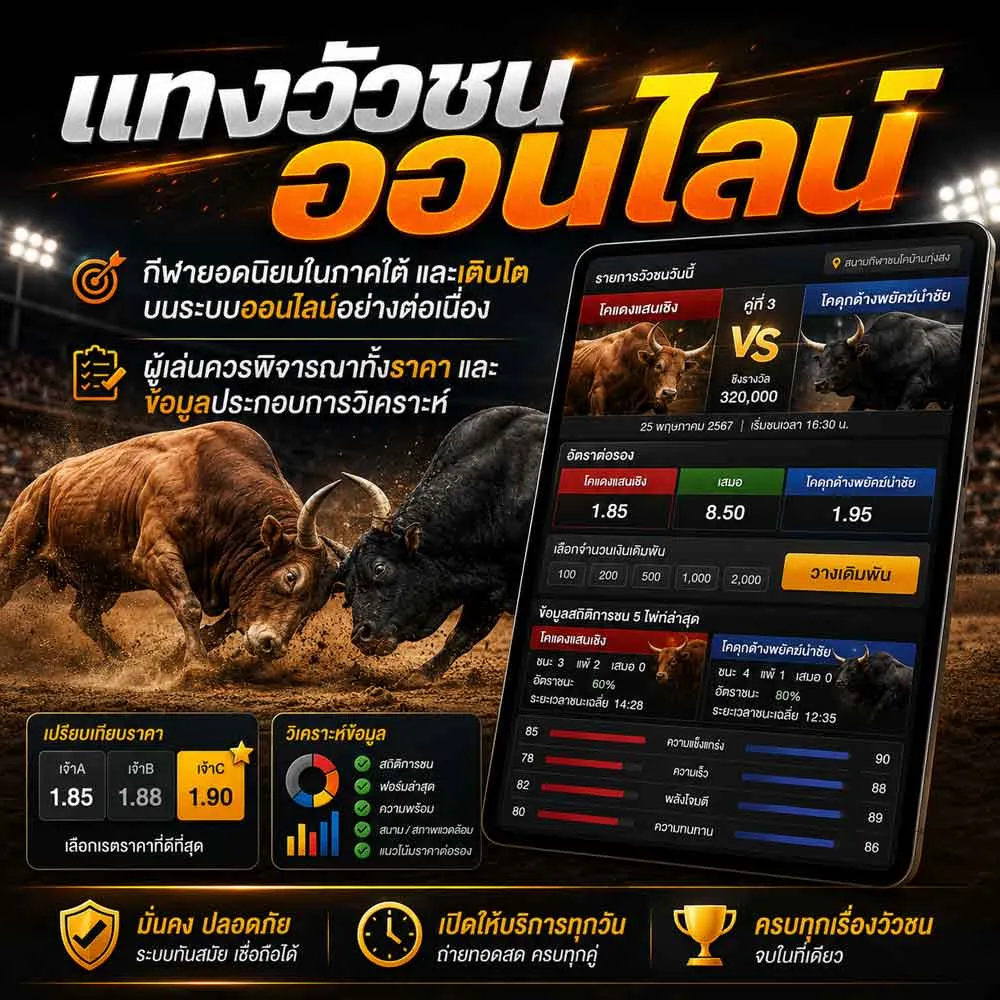 แทงวัวชนออนไลน์